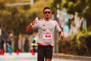 Sweating person