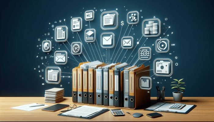 Debt Consolidation Loan Document Organisers: A Comprehensive Guide | DCL A desk with organized folders for loan agreements, payment schedules, and interest rates, representing effective debt management.