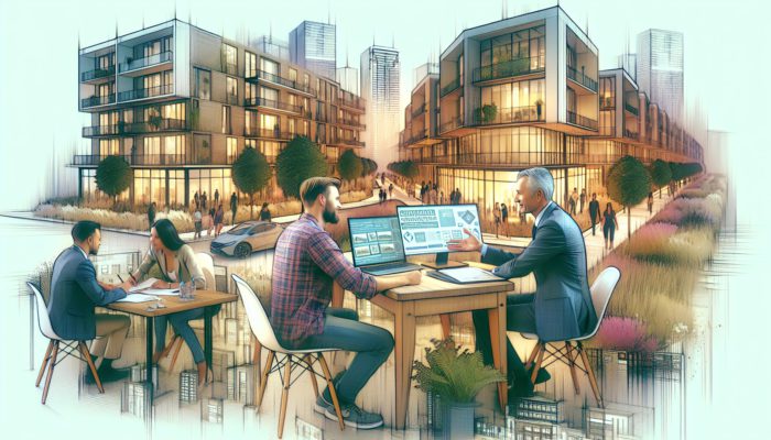 A first-time buyer in Midrand budgeting and exploring neighborhoods with an estate agent.