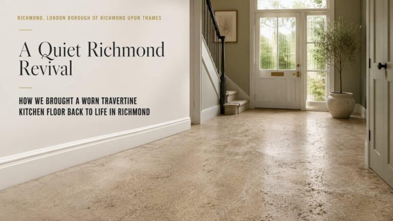 Travertine Kitchen Floor Revitalisation in Richmond